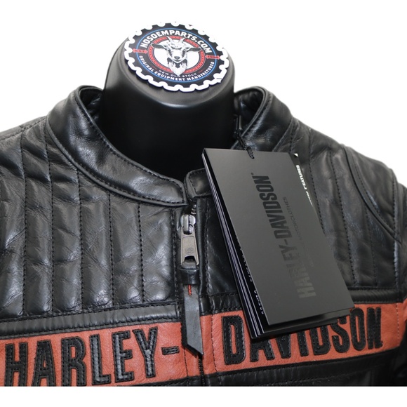 98013-21VW NWT HARLEY-DAVIDSON WOMENS LEATHER JACKET VICTORY LAP SIZE LARGE - Picture 2 of 6